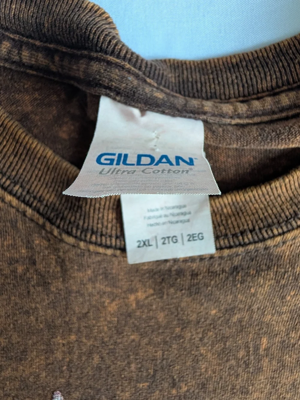 Gildan Brown Short-Sleeve Tee with Southwestern Skull Graphic - Picture 3 of 7